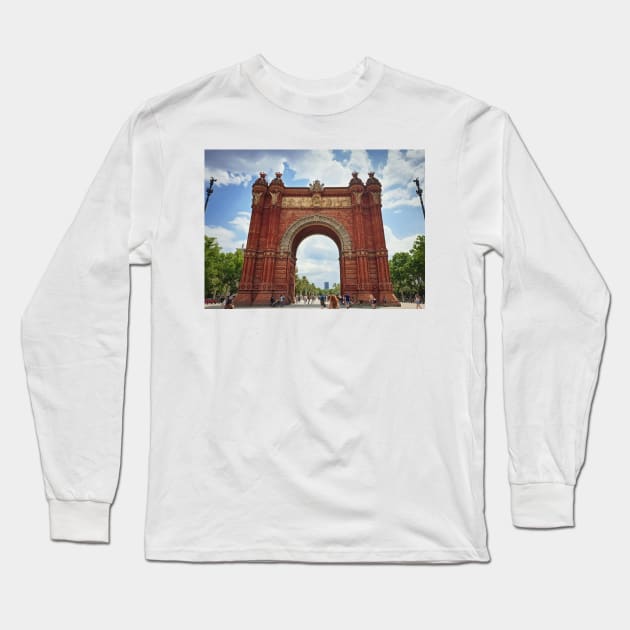 Arco del Triunfo Long Sleeve T-Shirt by psychoshadow